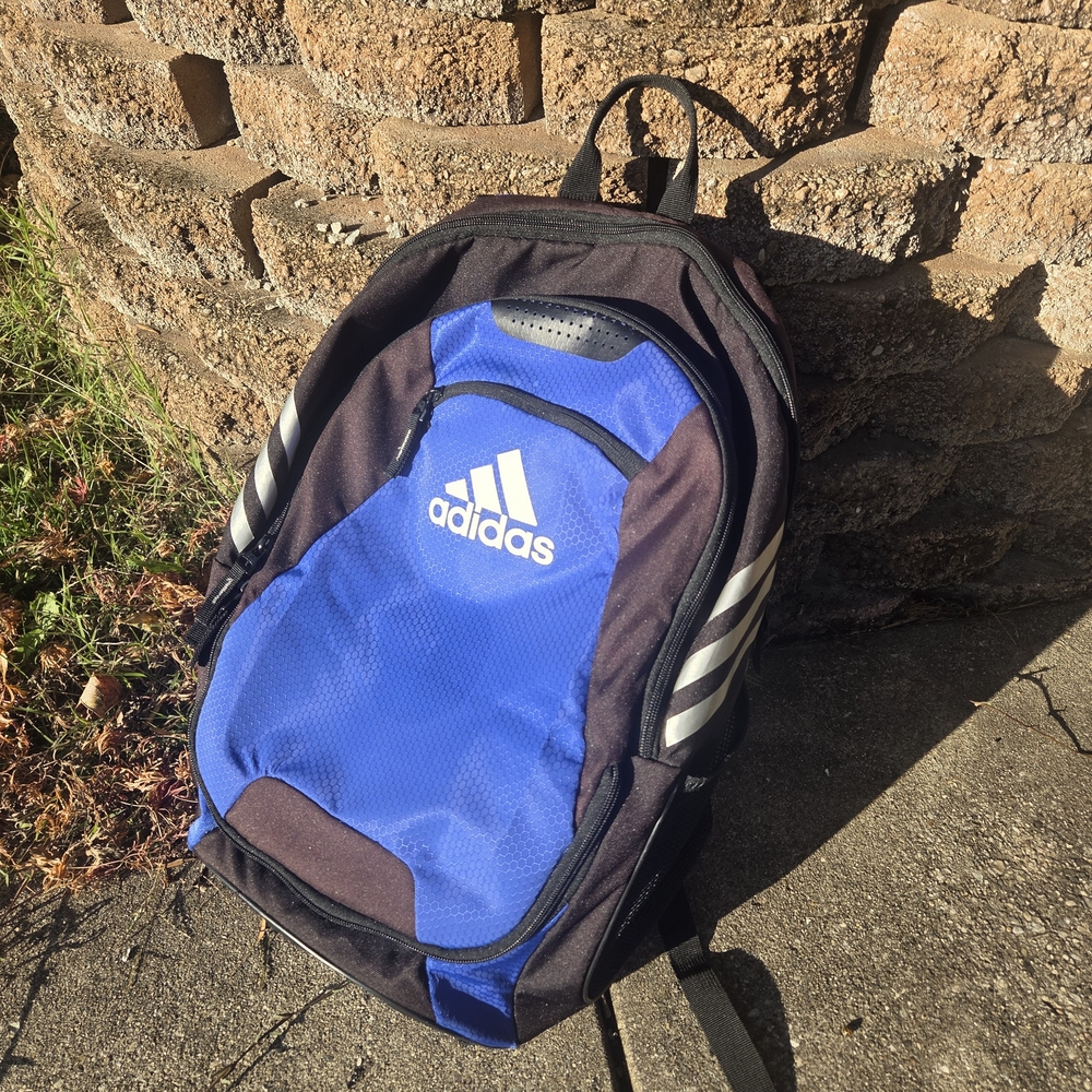 Adidas Stadium II Blue and Black Unisex Soccer Backpack EUC